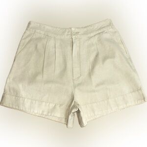 Joie size XS & M NWT beige khaki pleated shorts w/2 front pockets/2 rear pockets
